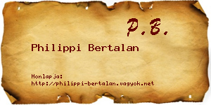 Philippi Bertalan névjegykártya